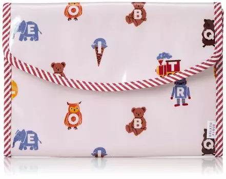 Чехол для блокнота для матери и ребенка с рисунком алфавита L PWGG231563 PNK [Gelato Pique] розовый