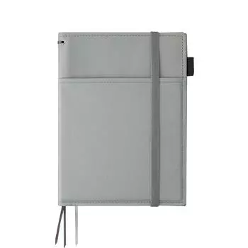 Чехол для блокнота KOKUYO Systemic Ring Note, совместимый с форматом A5, кожаный, серый, 50 листов, No-V685B-M