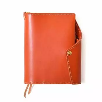 Чехол для блокнота Really Useful B6 Натуральная кожа Сделано в Японии Оранжевый Фукуро [HUKURO] Мужской Женский