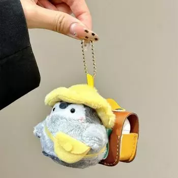 Чехол для Bluetooth-наушников Apple 1/2 поколения Осень и зима Airpodspro2 Шерстяной чехол 3 поколение Силиконовый Креативный Маленький рюкзак 5 поколение AirPods 4 Small schoolbag Stuffed Penguin