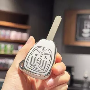 Чехол для брелока для Jeep Wrangler/Compass 2007-2018/Dodge Ram/Durango 2007-2009 Caliber 2007-2012 Nitro 2007-2011 Dakota 2008-2011 чёрный