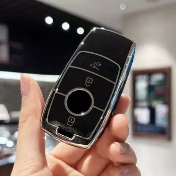 Чехол для брелока для Mercedes Benz, защитный чехол для автомобильного ключа для E-Class, S-Class, A-Class, C-Class, G-Class, AMG, смарт-ключ с дистанционным управлением чёрный