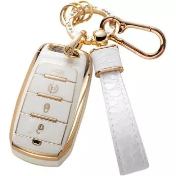 Чехол для брелока Dodge с брелком Dodge, чехол для автомобильного брелока, совместимый с Dodge RAM 1500, 2500, 3500, 4500, 5500, 4 кнопки Smart, 2019-2023 гг.