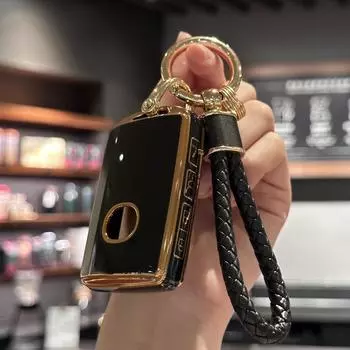 Чехол для брелока из ТПУ с ремешком для ключей для Mazda 3, 6, CX-5, CX-9, CX-50 - 2019-2024 для WAZSKE11D0 белый