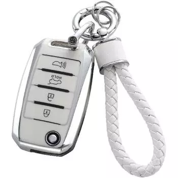 Чехол для брелока Kia с брелком, мягкий чехол для ключей из ТПУ, подходит для Kia Sedona Rio Optima Soul Sportage Sorento Carens Flip