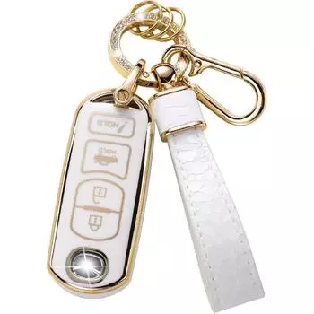 Чехол для брелока Mazda с брелком для ключей Mazda, чехол для автомобильного брелока, совместимый со смарт-ключом Mazda 3 6 8 Miata MX-5 CX-3 CX-5 CX-7 CX-9