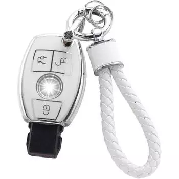 Чехол для брелока Mercedes Benz с брелком, мягкий чехол для ключей из ТПУ, подходит для CESM CLS CLK G