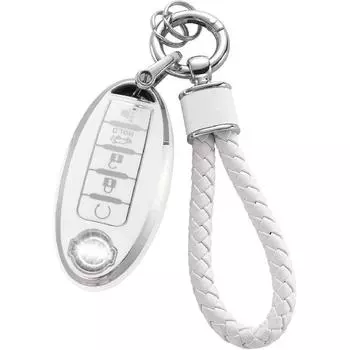 Чехол для брелока Nissa с брелком, мягкий защитный чехол для ключей из ТПУ, подходящий для Altima Rogue