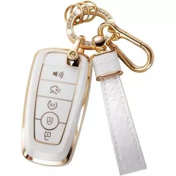 Чехол для брелока с брелком Ford, чехол для автомобильного брелока, совместимый с Ford Edge Escape Expedition Explorer Fusion Mustang Ranger F-150 F-250 Smart