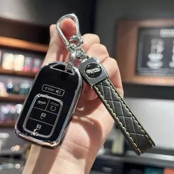 Чехол для брелока с кожаным ремешком для Honda Accord Civic CRV Pilot Ridgeline Passport, умная защита для удаленного ключа