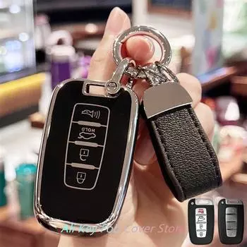 Чехол для брелока с ремешком для ключей для Hyundai 2007-2017 Azera Elantra GT Equus Genesis Santa Fe Tucson Veloster Veracruz Kia F