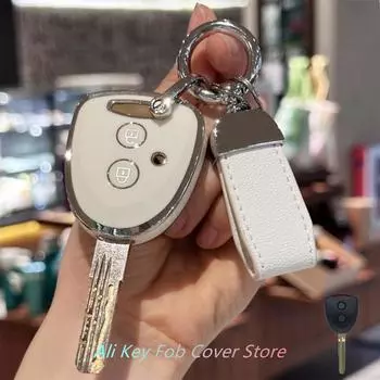 Чехол для брелока с ремешком для ключей для TOYOTA Grand New Avanza Daihatsu Xenia PERODUA Alza Myvi Axia Perodua 2 кнопки чёрный