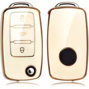 Чехол для брелока Volkswagen, высококачественный мягкий TPU защитный чехол для брелока на 360 градусов Volkswagen Jetta Golf Polo MK6 Passat Tiguan брелок Size A красный