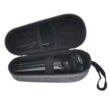 Чехол для бритвы Braun Shaver Series, совместимый с электробритвой, защитный чехол, совместимый с 51-M1200s 3/5/7/9, мужской (Только случай) (Серый + Черный)