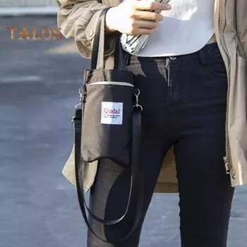 Чехол для бутылки с водой с ремешком для Qudai, уличная многофункциональная сумка для хранения, сумка через плечо, портативная сумка, водонепроницаемый держатель громкой связи для ключей зелёный