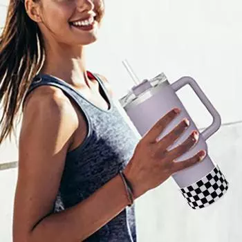 Чехол для бутылки с водой Защитный силиконовый чехол Износостойкий Нескользящий Мягкий гибкий Простой в использовании Универсальный нижний чехол для бутылки с водой черный белый