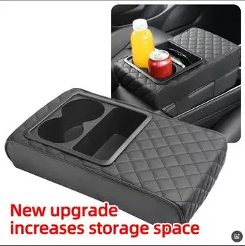 Чехол для центральной консоли автомобиля, пена с эффектом памяти, подлокотник для автомобиля, чехлы для средней консоли автомобиля, подушка для центральной консоли автомобиля чёрный