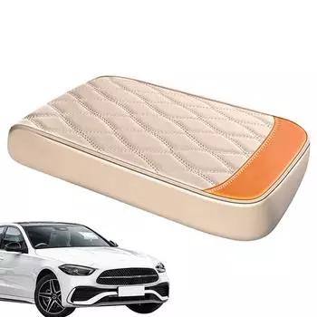 Чехол для центральной консоли автомобиля, подлокотник для хранения, коврик для хранения, водонепроницаемый подлокотник для автомобиля, коврик для хранения, аксессуары для интерьера для большинства коричневый