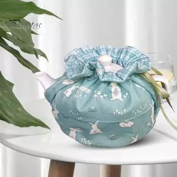 Чехол для чайника с рождественским принтом, пылезащитный чехол для хранения чая, изолированный чехол, регулируемый чехол для чайника, кухонный чехол для защиты от пыли, многоразовый чайник A