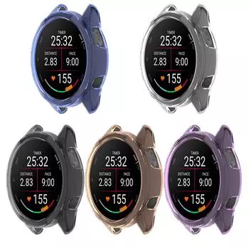 Чехол для часов 165/165 Music TPU Case Half Covering Housing Watch Case Bumper Frame Shell прозрачный