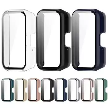 Чехол для часов для ПК + закаленная пленка для Samsung Galaxy Fit 3 SM-R390, защита от падения, пылезащитный бампер для часов, защитный чехол для умных часов A
