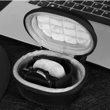 Чехол для часов EVA Travel с твердой оболочкой, компактный, с гладкой молнией, легкий, защитный держатель чёрный