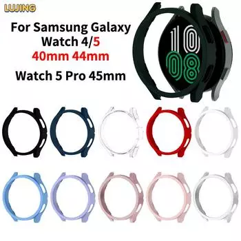 Чехол для часов LUJING для Samsung Galaxy Watch 5 4 40 мм 44 мм, матовый чехол из ПК Galaxy Watch 5 Pro, 45 мм, защитный чехол-бампер для Galaxy Watch Galaxy Watch 4 40mm красный