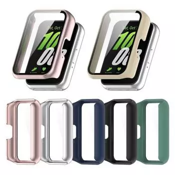 Чехол для часов с защитной пленкой из закаленного стекла для Galaxy Fit3 SM-R390, противоударный бампер с полным покрытием, устойчивый к царапинам ПК