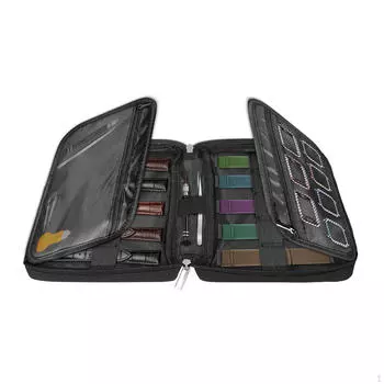 Чехол для часового ремешка, вмещает 20 ремешков, портативный, подходит для деловых поездок и путешествий, универсальный чёрный