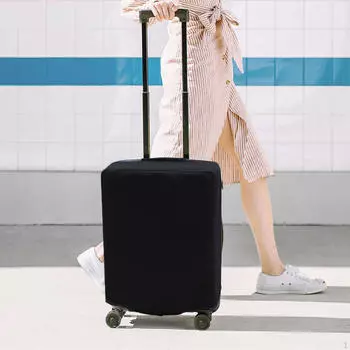 Чехол для чемодана, Толстый, Гибкий, Идеальный 20 to 22inch Black