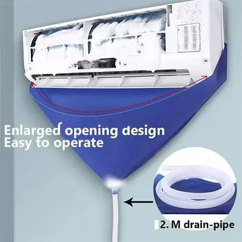 Чехол для чистки кондиционера, щетка, фильтр, мешок для воды, сетка для чистки кондиционера, пылеочиститель, чехол для кондиционера, домашний инструмент No water pipe