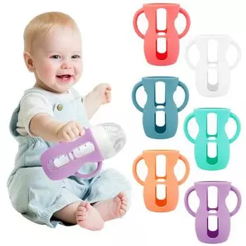 Чехол для детской бутылочки Philips 4/8 унций, стеклянные силиконовые ручки, удобные для захвата, защищающие от падения, уменьшающие воздействие пластика, чехол для детской бутылочки 120ML