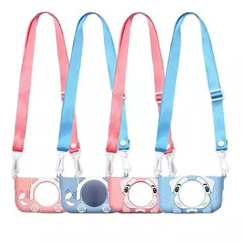 Чехол для детской камеры с рисунком и защитным шнурком, мини-чехол для детской камеры X2 Pink Cat