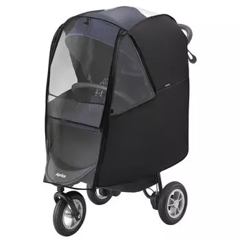 Чехол для детской коляски Aprica Smoove, дождевик Plus, совместимый с Easy Buggy 99955 Smoove, (черный) чёрный