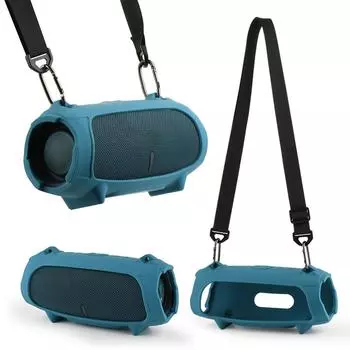 Чехол для динамика с Bluetooth и ремешком, защитный чехол от падения для JBL Charge 5/Wi-Fi, аксессуары для динамика чёрный