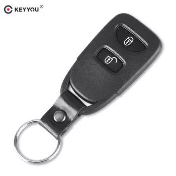 Чехол для дистанционного ключа автомобиля, 2 кнопки, пустая крышка, подходит для Hyundai IX25 I30 I35 Tucson Accent 2005-2008 чёрный
