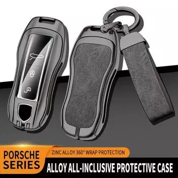 Чехол для дистанционного ключа автомобиля из цинкового сплава, брелок для Porsche Panamera Cayenne 971 911 9YA Macan Boxster, брелок для ключей, автомобильные аксессуары