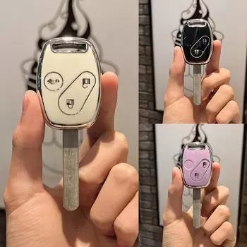 Чехол для дистанционного ключа автомобиля из ТПУ с 2/3 кнопками для Honda Fit CIVIC JAZZ Pilot Accord CR-V Freed Freed Pilot StepWGN Insight Protector 2 Button Key Case белый