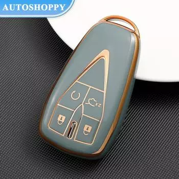 Чехол для дистанционного ключа автомобиля из ТПУ с золотыми краями, 3, 4, 5, чехол для Changan CS35 Plus CS55 Plus CS75 Plus 2019 2020, защитный чехол для ключей, держатель для сумки красный