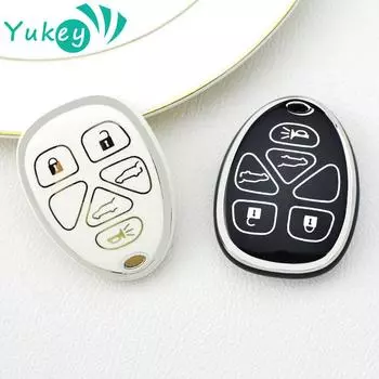 Чехол для дистанционного ключа автомобиля из ТПУ для Buick, Chevrolet Suburban Tahoe Trail Blazer, GMC Sierra Yukon, Hummer H2, H3, Isuzu Fob чёрный