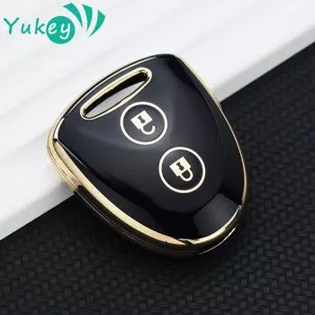 Чехол для дистанционного ключа автомобиля из ТПУ с 2 кнопками для Toyota Avanza Wigo Grand Daihatsu Xenia PERODUA Alza Myvi Axia чёрный