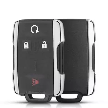 Чехол для дистанционного ключа автомобиля с 3/4/5/6 кнопками для Chevrolet Silverado 1500 2500 3500 2014 2015 2016 2017 2018 для GMC 2014-2018 3 Buttons чёрный