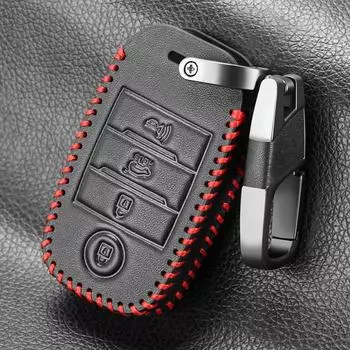 Чехол для дистанционного ключа из искусственной кожи для автомобиля Kia New Sedona Grand Carnival Snugly Sorento L580 Kia Doule Carnival Аксессуары чёрный