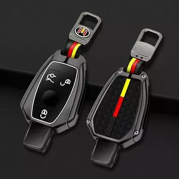 Чехол для дистанционного ключа из сплава автомобиля, брелок для Mercedes Benz ACESG Class GLA CLA GLK GLC W204 W463 W176 W251 W205, сумка без ключа