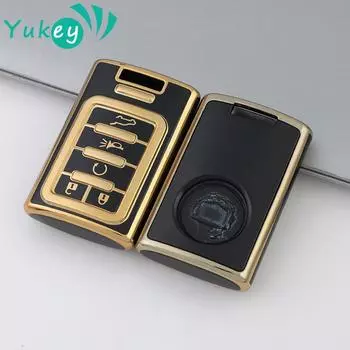 Чехол для дистанционного ключа из ТПУ, чехол-брелок для Chevrolet C7 Corvette, для Cadillac CTS ATS 28T CTS-V XTS DTS, чехол-брелок чёрный