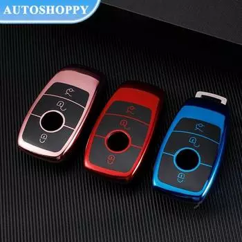 Чехол для дистанционного ключа из ТПУ для Mercedes Benz ACESG Class GLC CLE CLA W177 W205 W213 W222 X167 AMG, защитный держатель красный