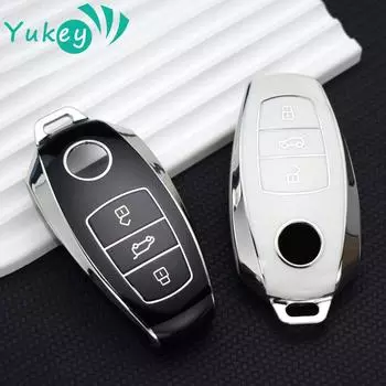 Чехол для дистанционного ключа из ТПУ для VW Touareg 2010-2014 PCF7945AC 315/433/868, сменный брелок с автоматическим умным управлением белый