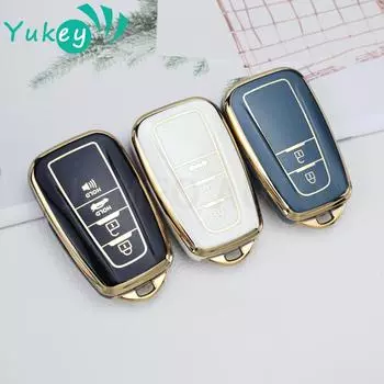 Чехол для дистанционного ключа из ТПУ для Toyota RAV4 Altis Land Cruiser Prado Corolla Prius Camry CHR C-HR, брелок без ключа 4 Buttons Black