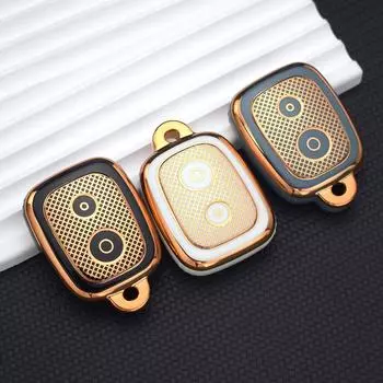 Чехол для дистанционного ключа из ТПУ для автомобиля, брелок для Toyota Grand New Avanza Daihatsu Xenia, держатель для Perodua Alza Myvi Axia, 2 кнопки Key Case белый