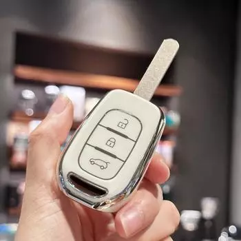 Чехол для дистанционного ключа из ТПУ для Renault Kwid Traffic Symbol Dacia Sandero Logan Duster 2016 2017 2018, чехол-брелок чёрный